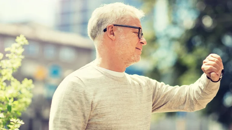 Man Checking The Time On His Watch